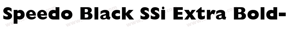 Speedo Black SSi Extra Bold字体转换